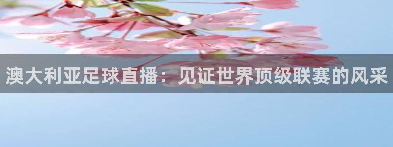 龙门视频：澳大利亚足球直播：见证世界顶级联赛的风采